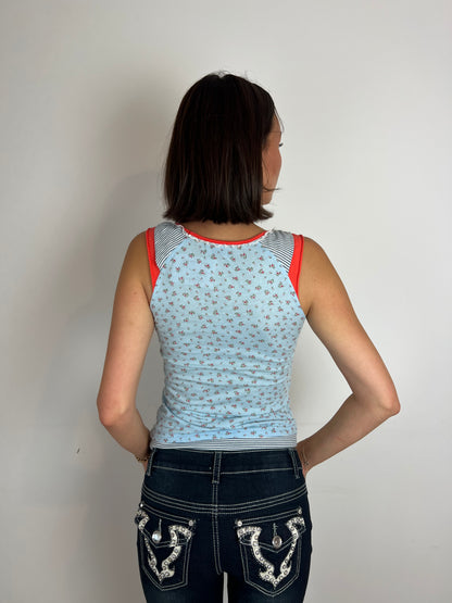 Vintage floral top, XS