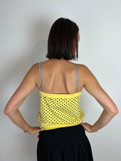 Ted Baker yellow polka dot top, M