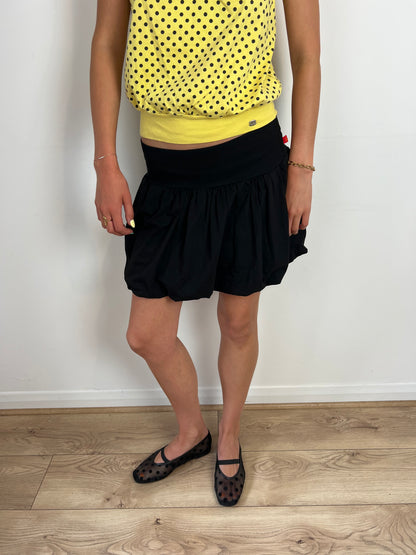 Vintage black bubble skirt, S