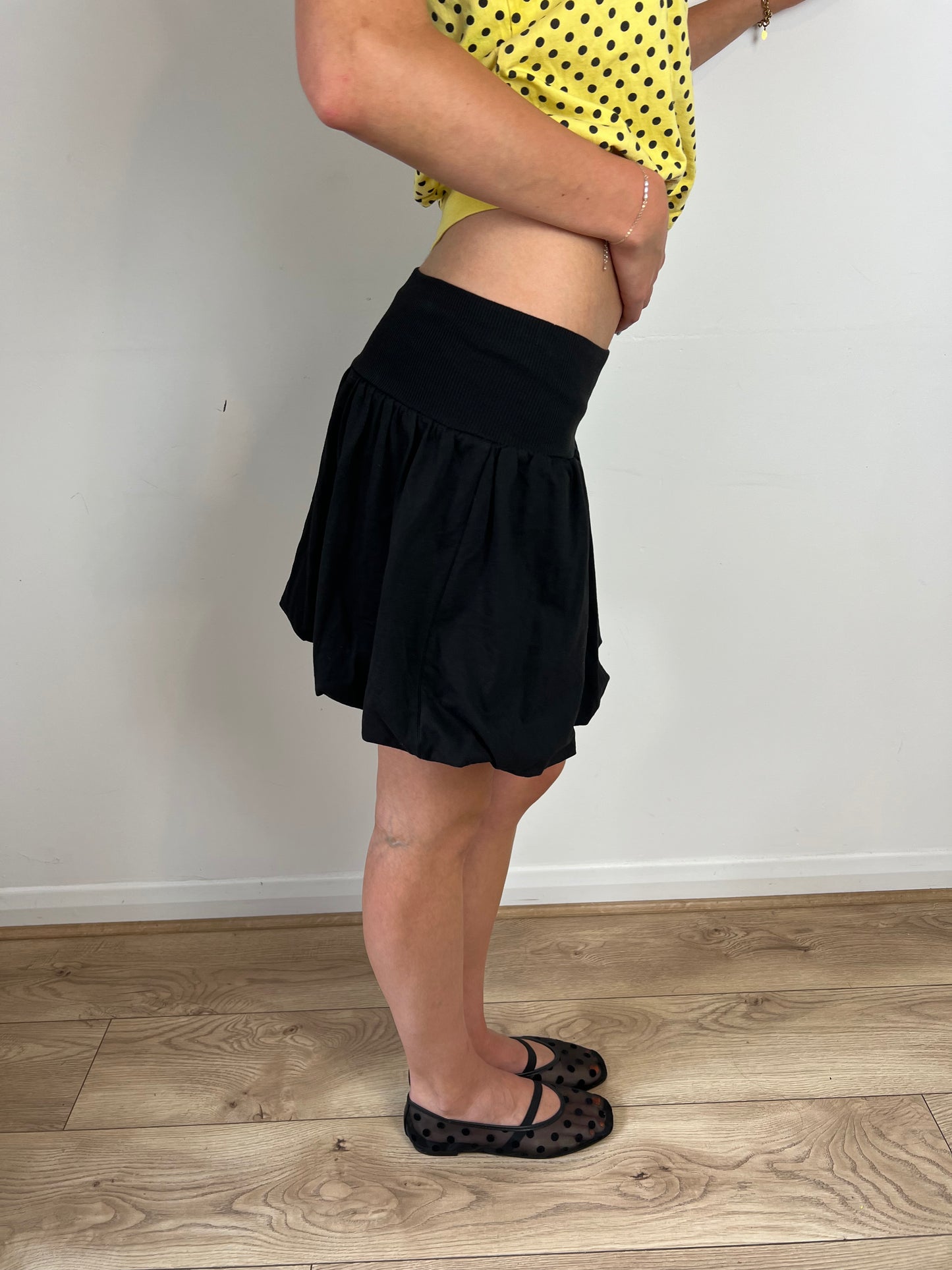 Vintage black bubble skirt, S