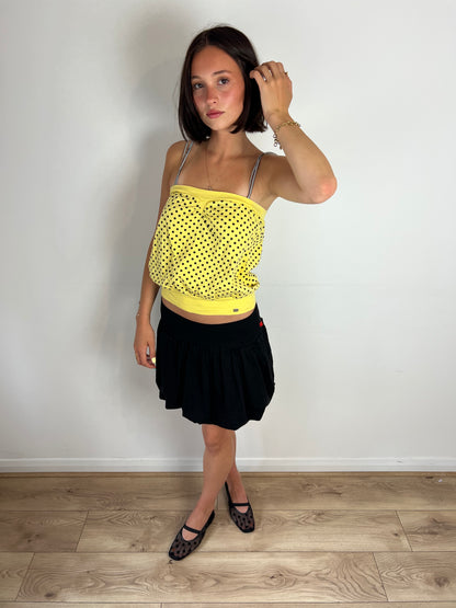 Ted Baker yellow polka dot top, M