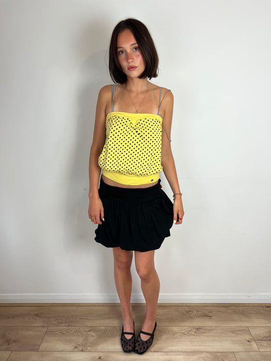 Vintage black bubble skirt, S