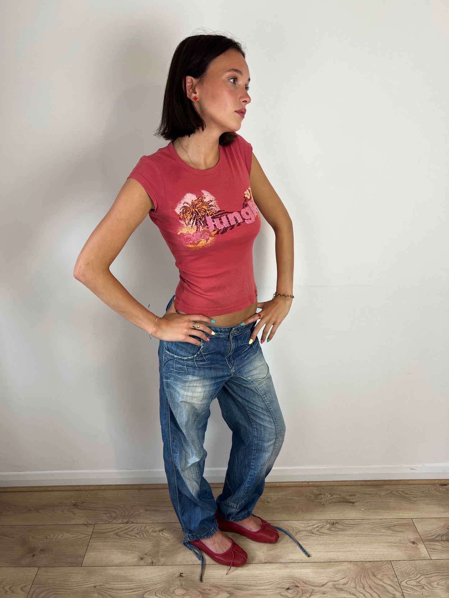 ONLY oversized parachute jeans, S