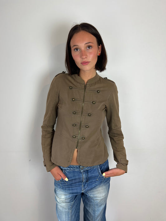 Vintage khaki military jacket, M