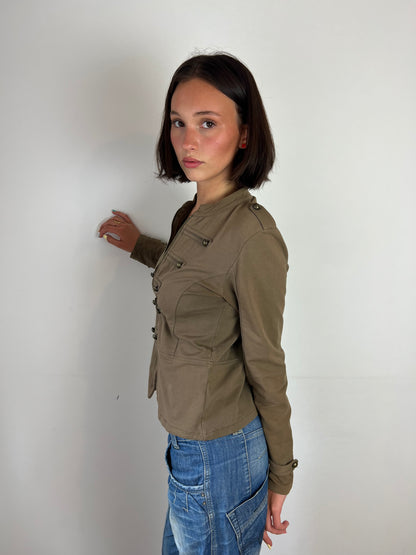 Vintage khaki military jacket, M