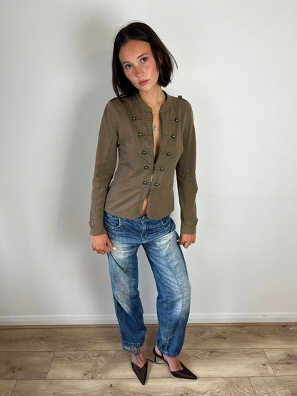 Vintage khaki military jacket, M