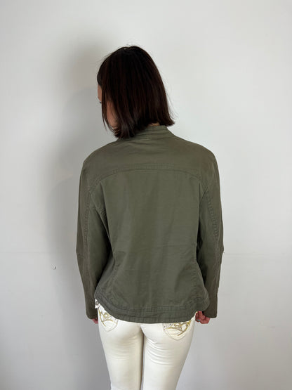 Vintage khaki cargo utility jacket, M