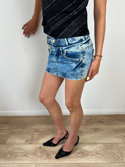 Vintage denim mini skirt, XS