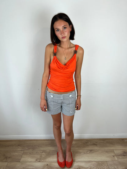 Vintage striped mini shorts, S/M