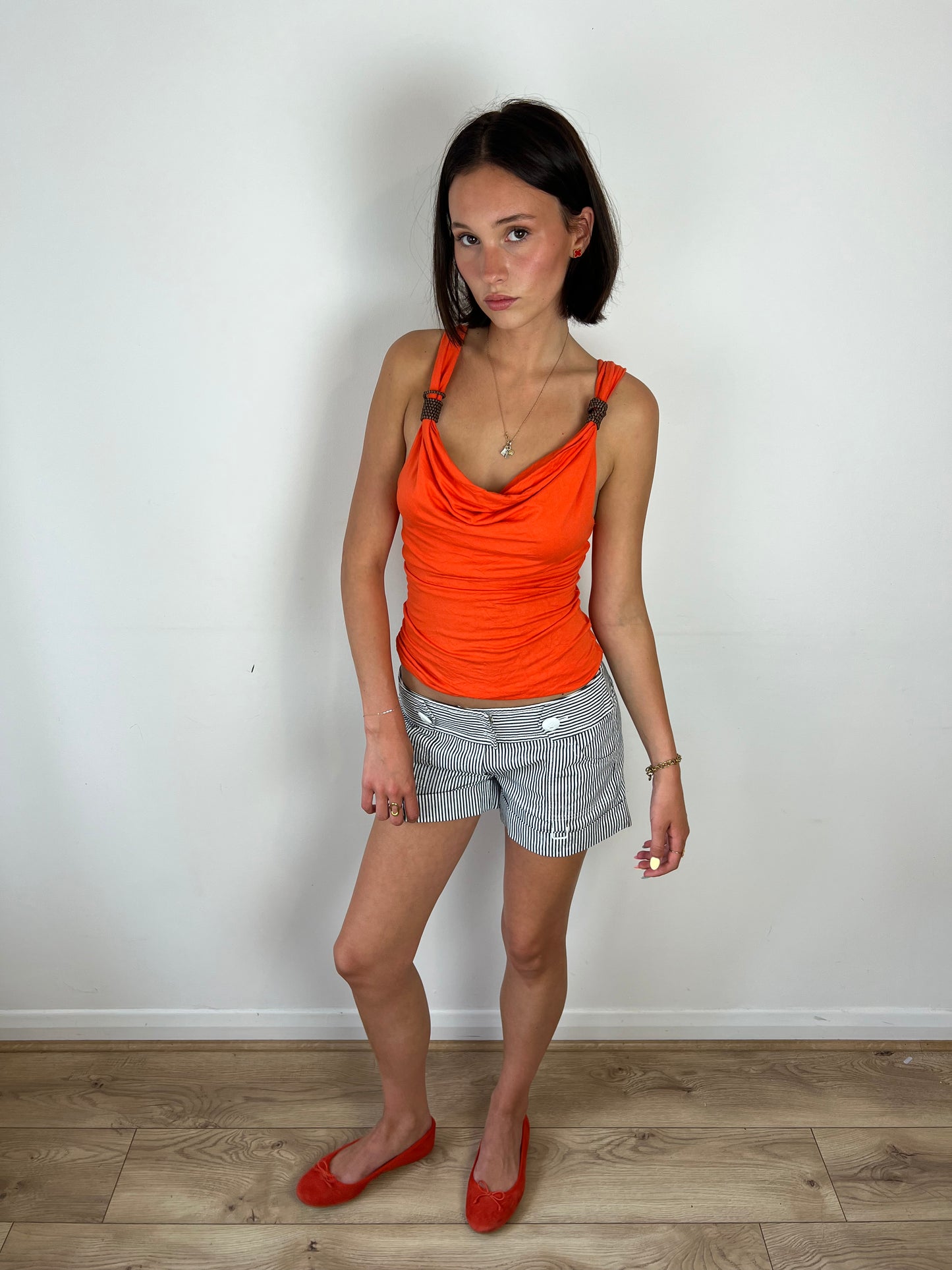 Vintage striped mini shorts, S/M