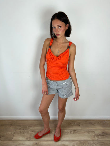 Vintage striped mini shorts, S/M