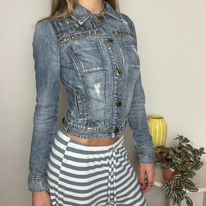 GUESS jeans studded denim jacket