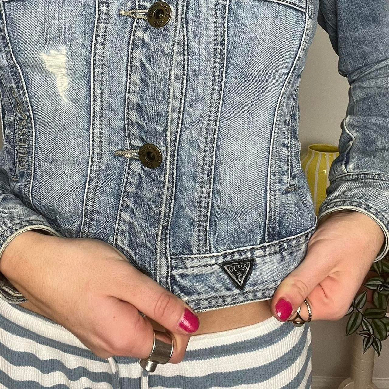 GUESS jeans studded denim jacket