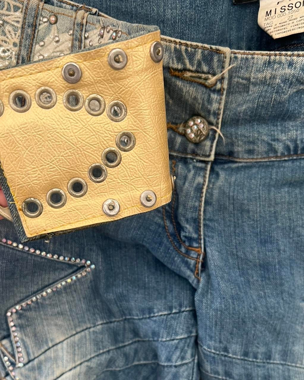 vintage embroidered bootcut jeans
