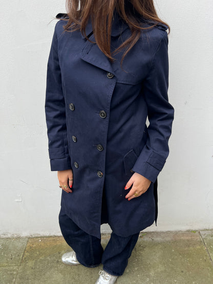 navy trench coat