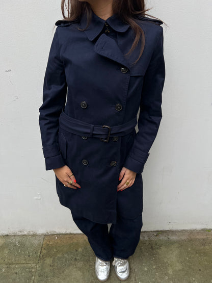 navy trench coat