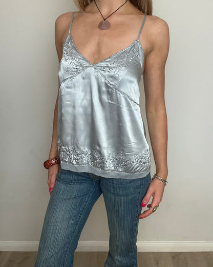 'BAY' silver sequin cami