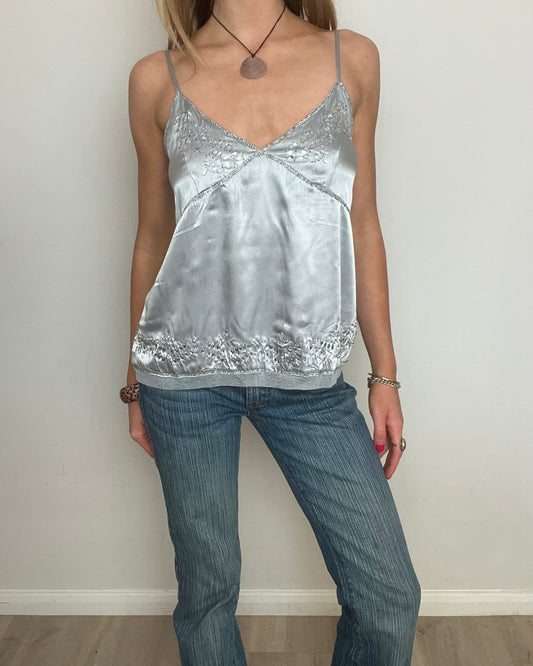'BAY' silver sequin cami