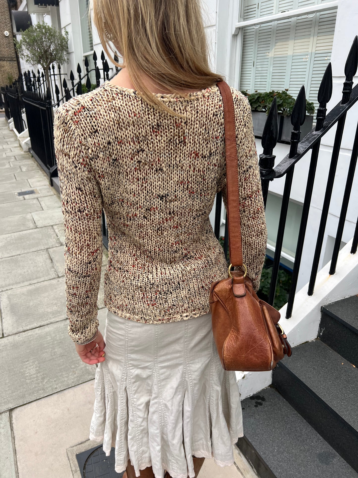 vintage 00s beige knit sweater