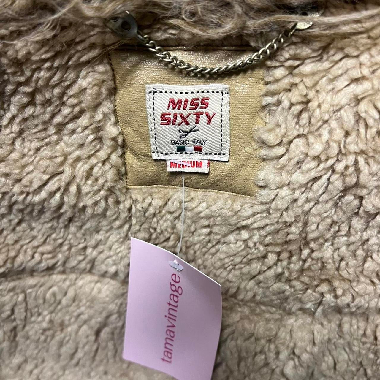 Miss Sixty brown faux fur afghan coat