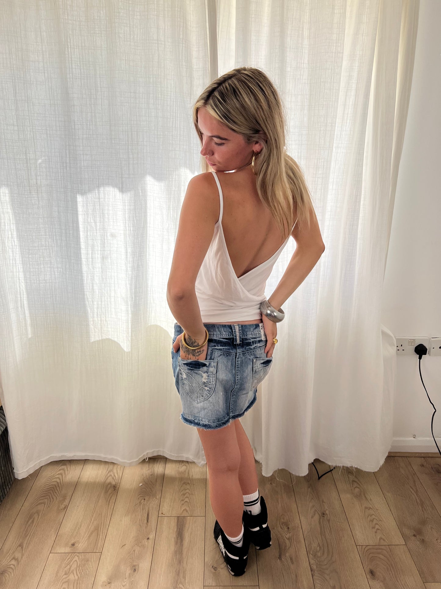 Vintage sequin backless top