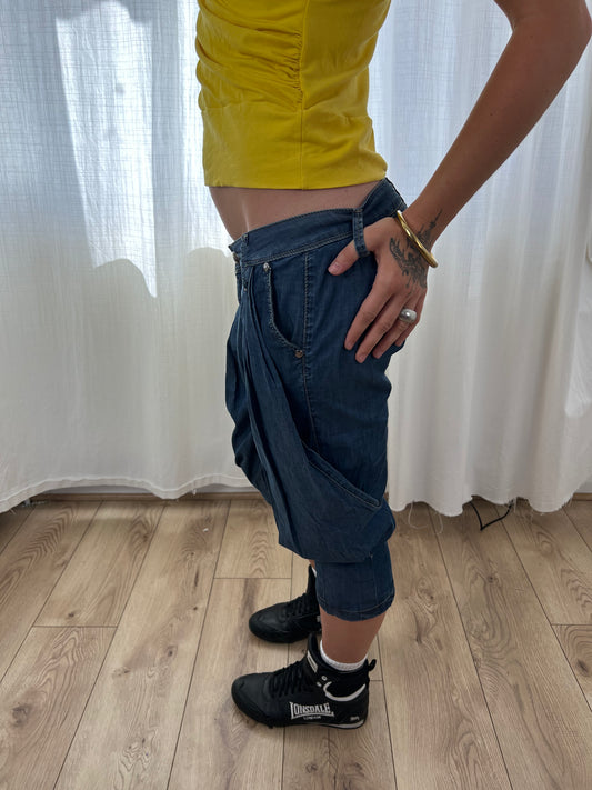 Vintage balloon leg denim capris