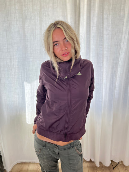Adidas purple zip up jacket