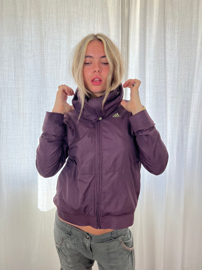 Adidas purple zip up jacket