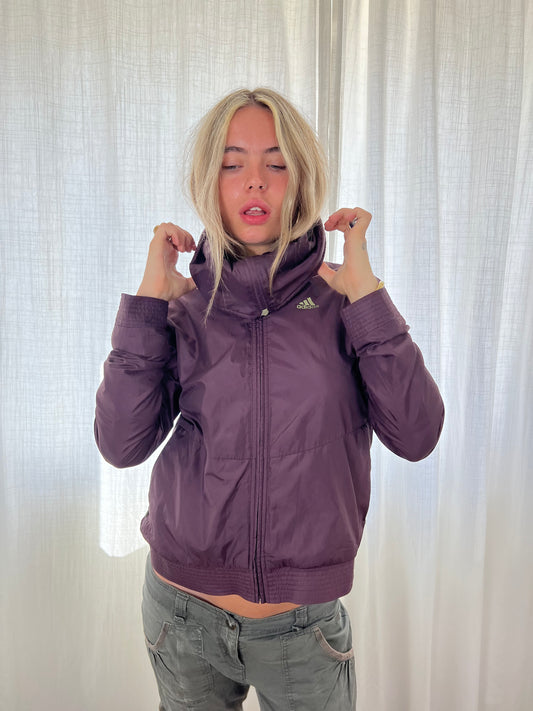 Adidas purple zip up jacket