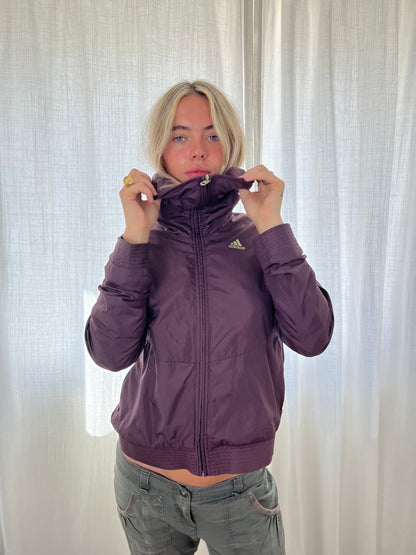 Adidas purple zip up jacket
