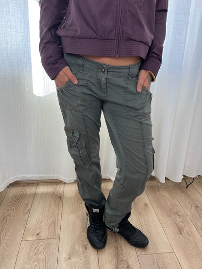 Vintage khaki cargo trousers