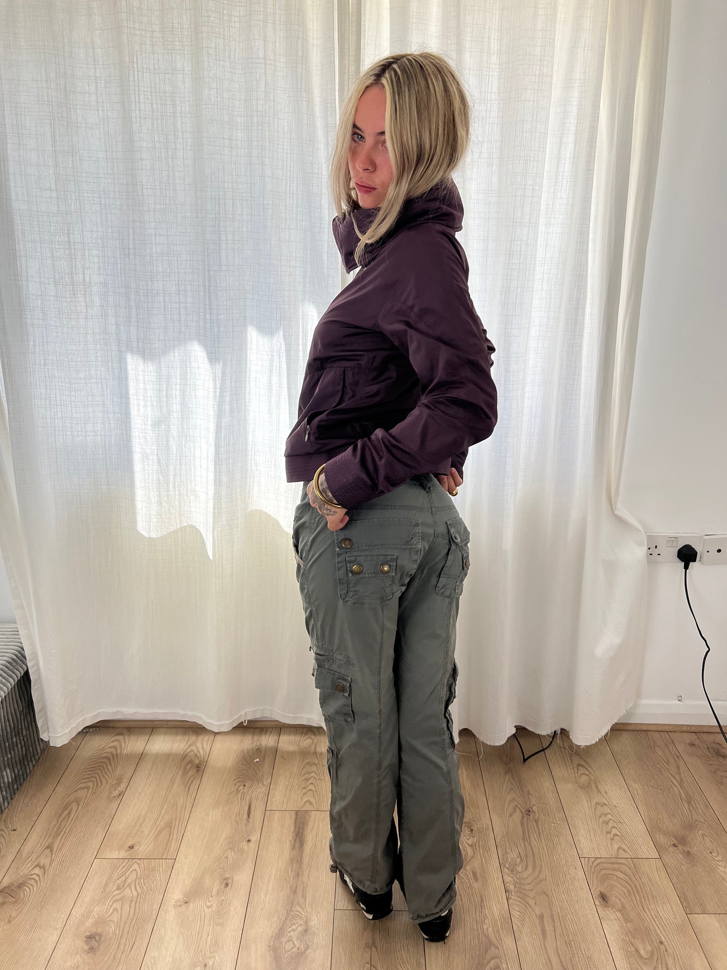 Vintage khaki cargo trousers