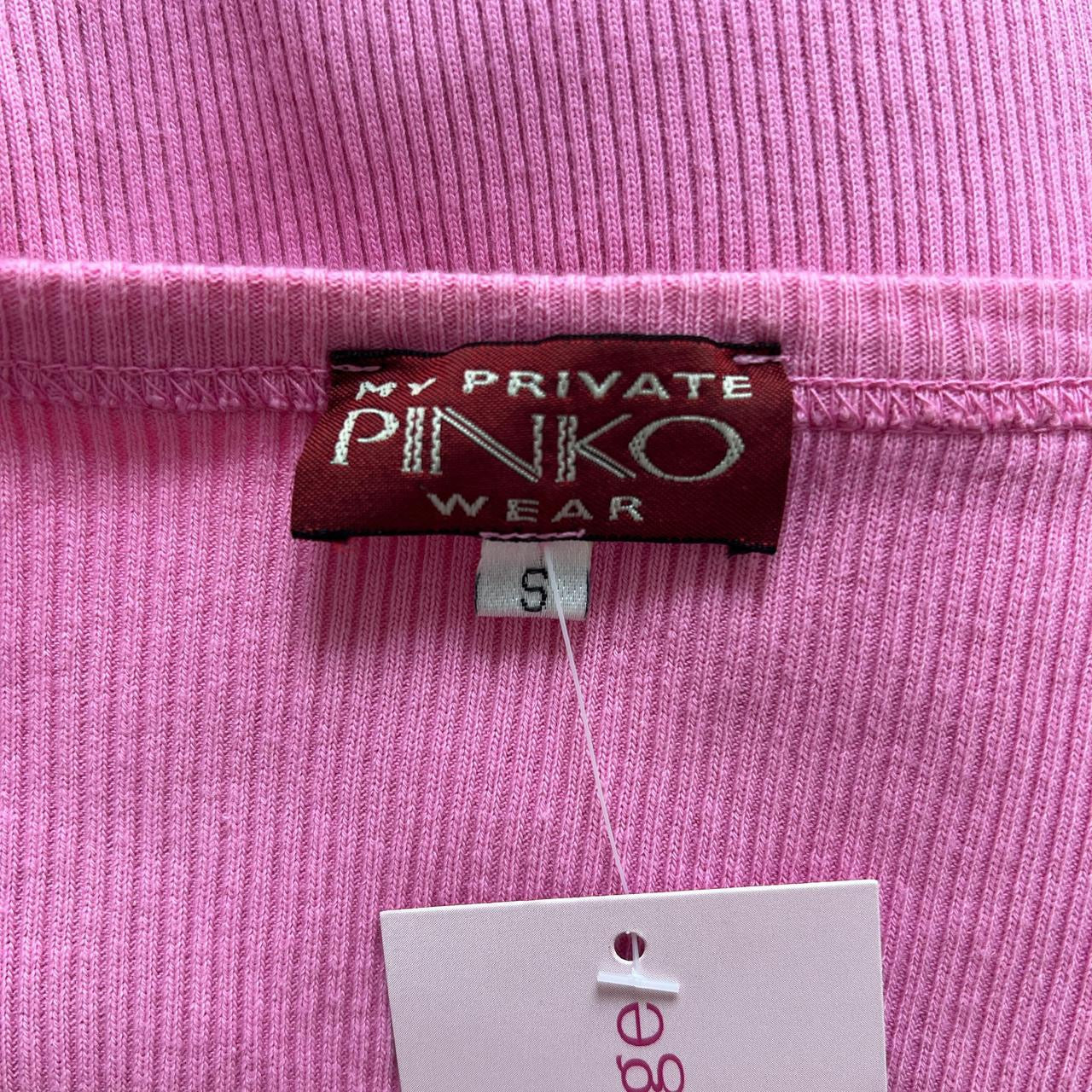 'pinko' pink ribbed long sleeve top