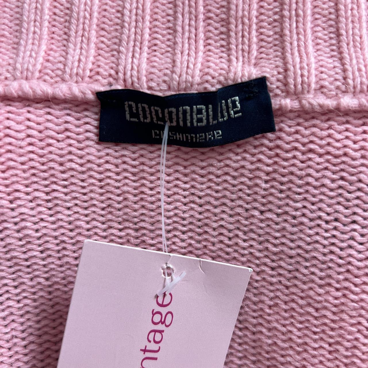 cashmere pink knit zip up