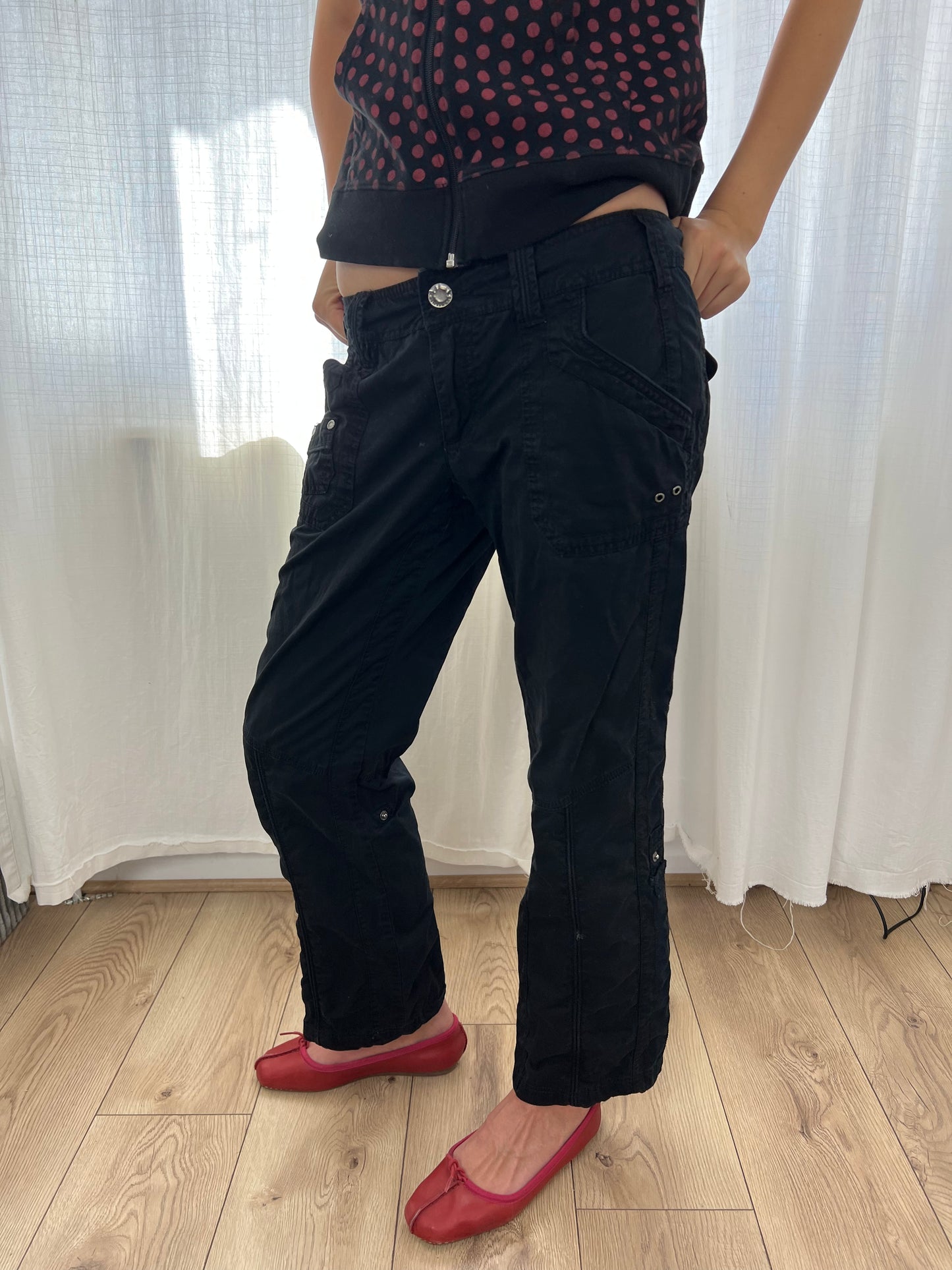 Vintage black cargo trousers
