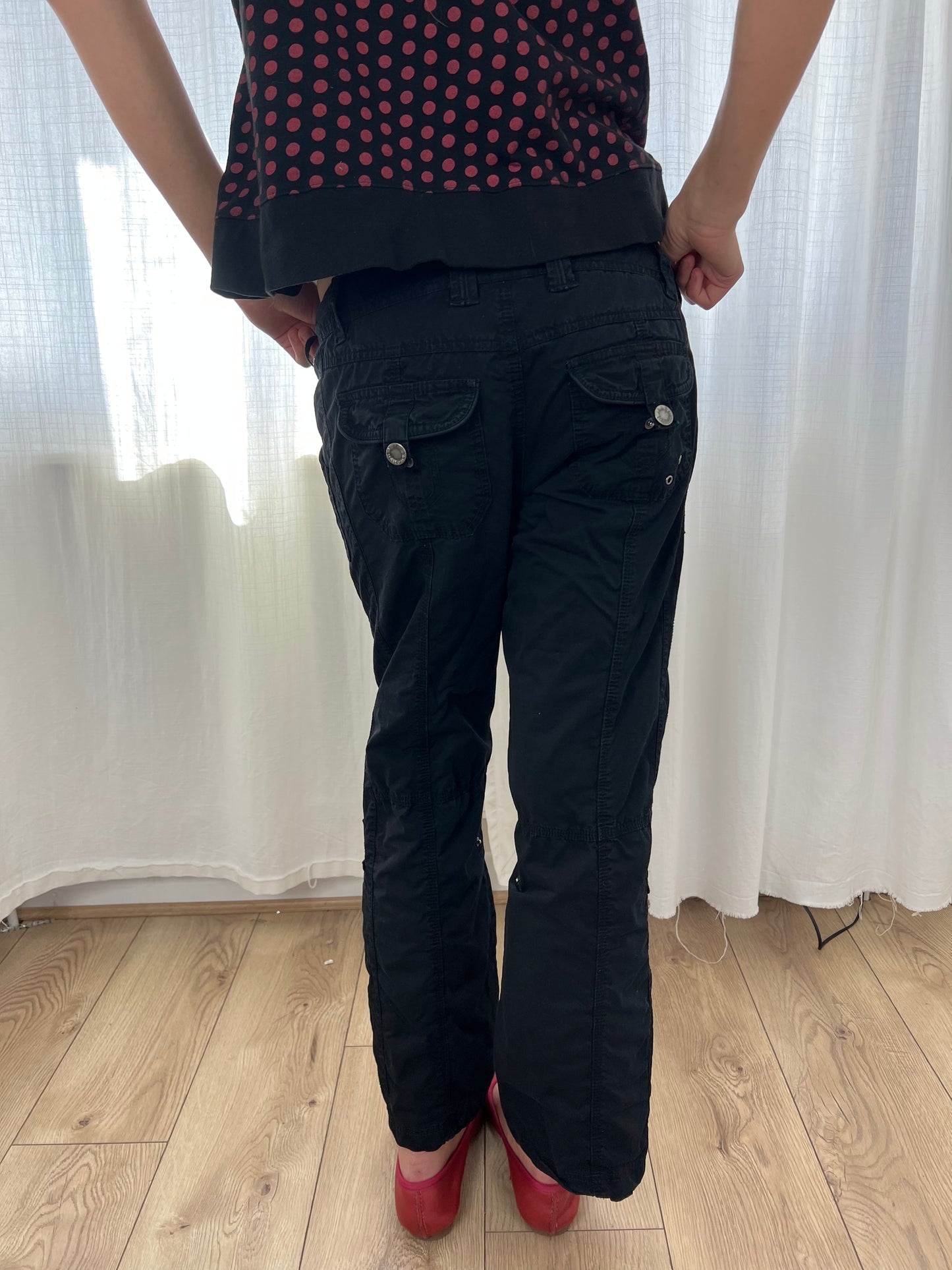 Vintage black cargo trousers
