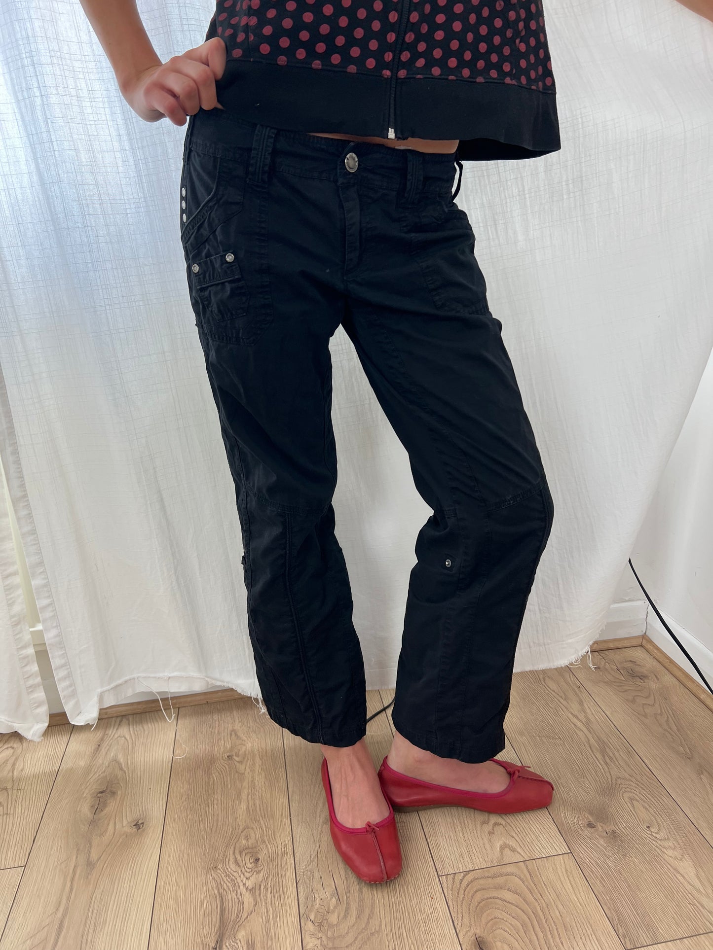Vintage black cargo trousers