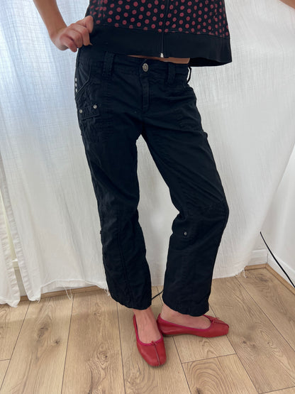 Vintage black cargo trousers