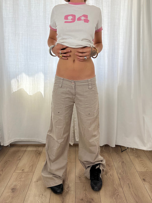 Billabong wide leg linen trousers