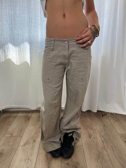 Billabong wide leg linen trousers