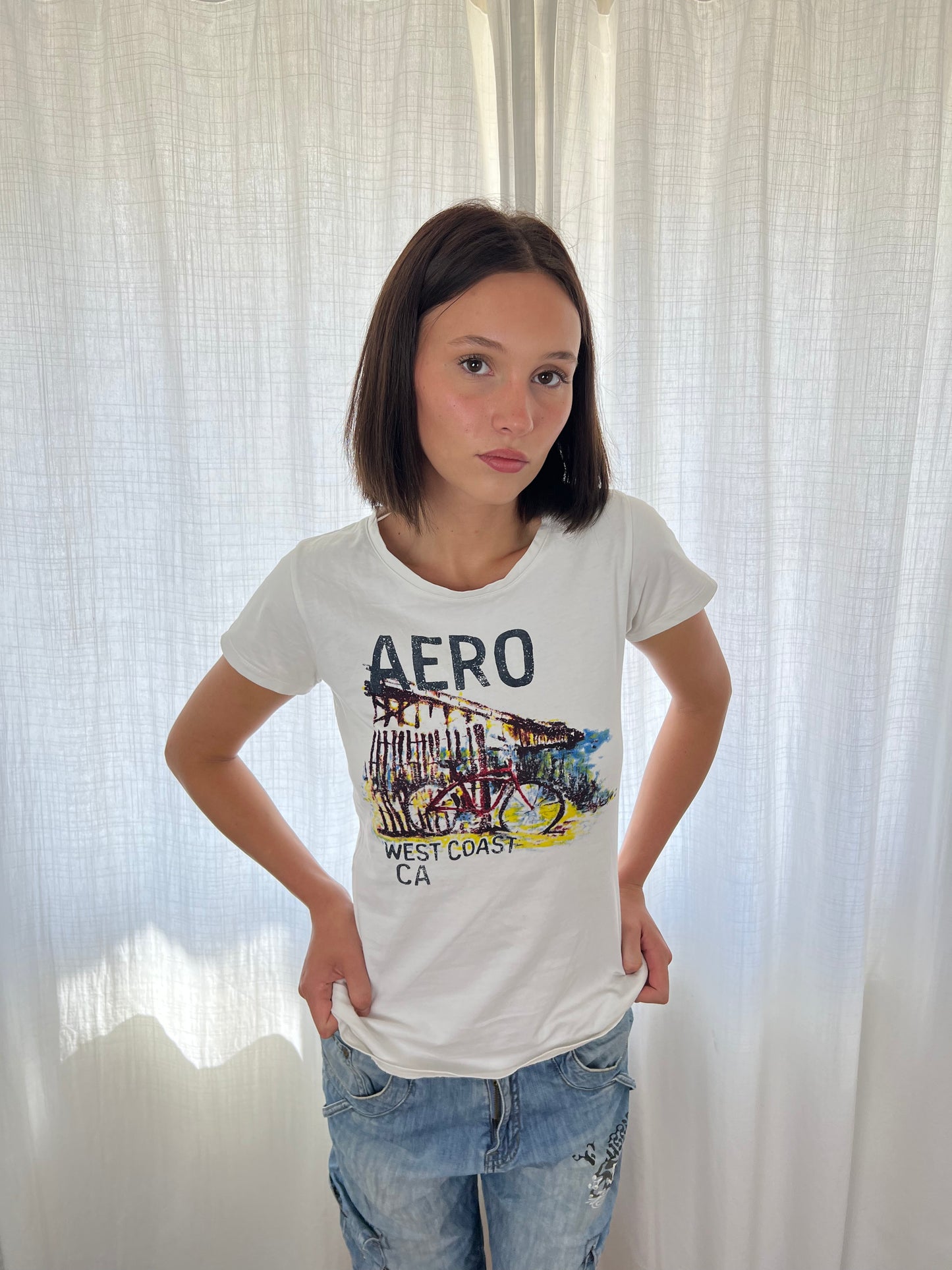 Vintage white graphic tee