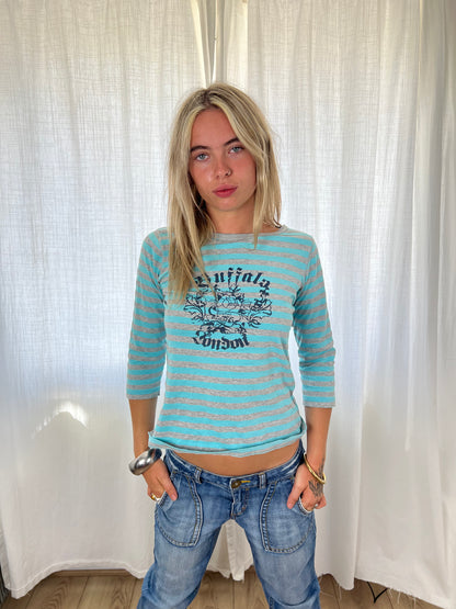 Buffalo graphic striped top