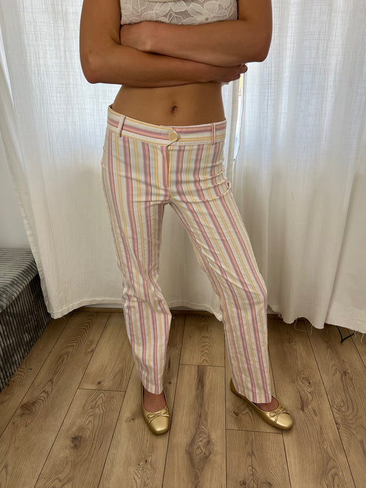 Vintage pink striped trousers