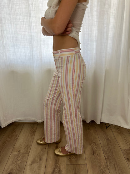 Vintage pink striped trousers