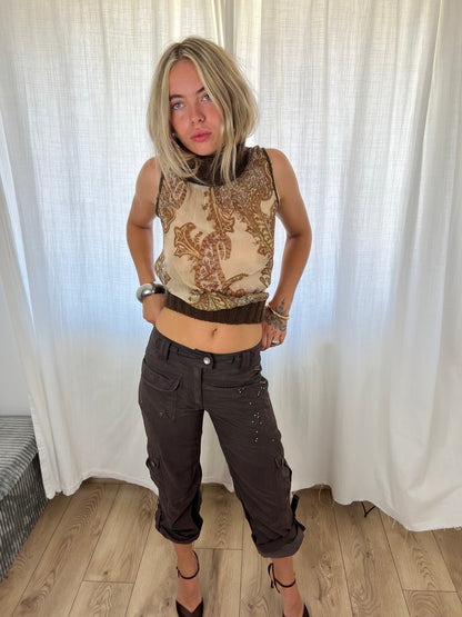 Vintage sheer turtleneck top