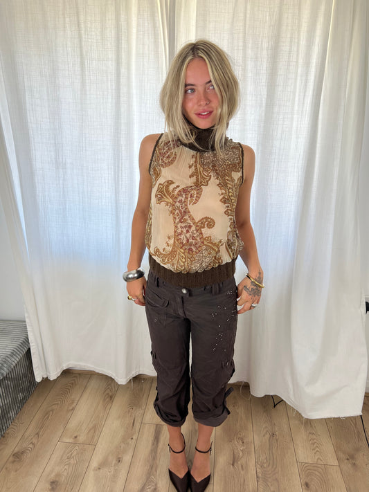 Vintage sheer turtleneck top