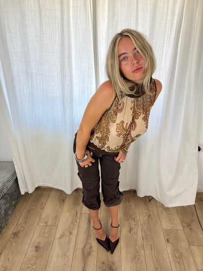 Vintage sheer turtleneck top