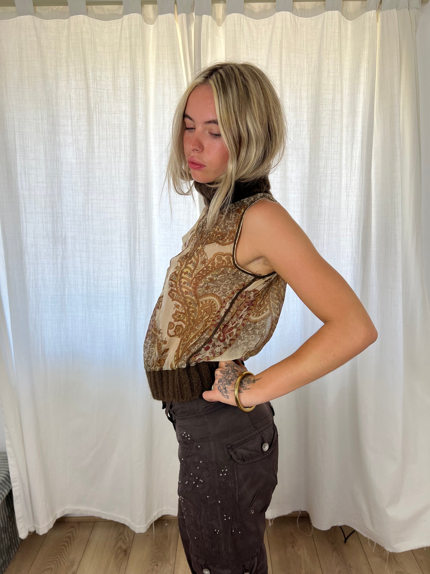 Vintage sheer turtleneck top
