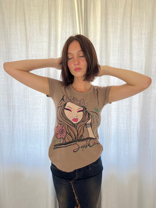 Vintage studded graphic tee