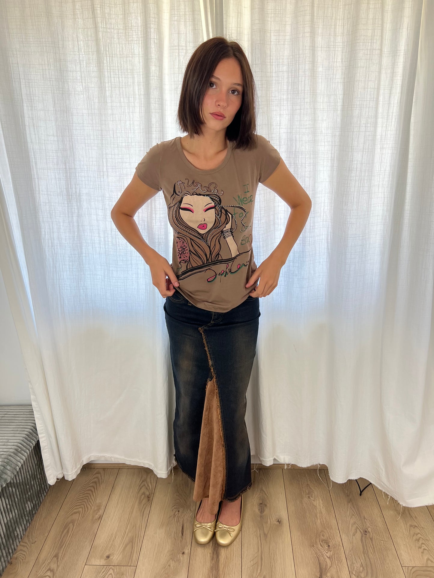 Vintage studded graphic tee